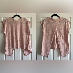 NWOT Reebok Open Back Top - Size M Heathered Pink